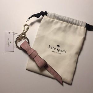 leather bow key fob